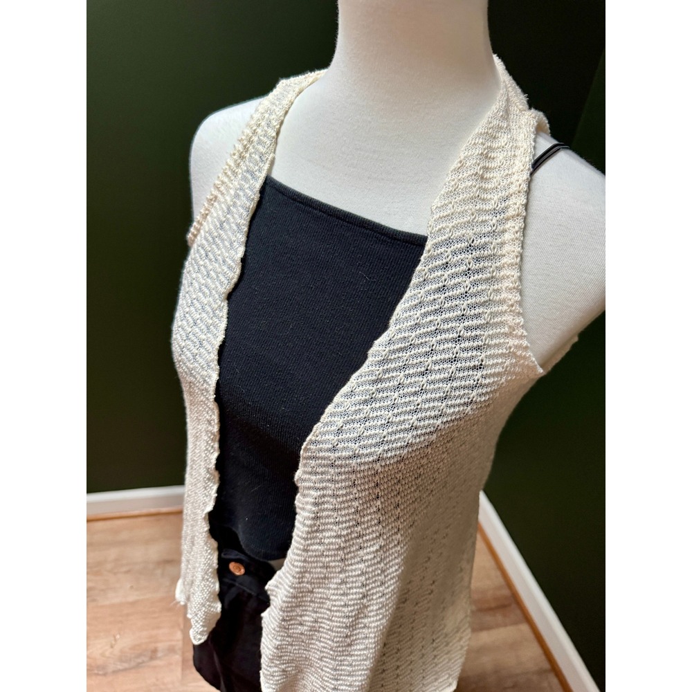 Knit Works Open Knit Sleeveless Bohemian Vest Women's‎ Size 8